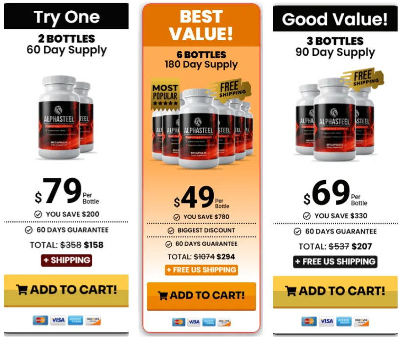 Order AlphaSteel Male Vitality Supplement
